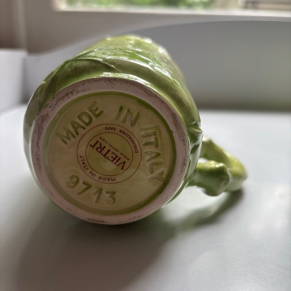 Vietri‎ Set of 4 Green Cabbage Mugs Vintage Made in Italy Hard to Find 9713 - Picture 8 of 13